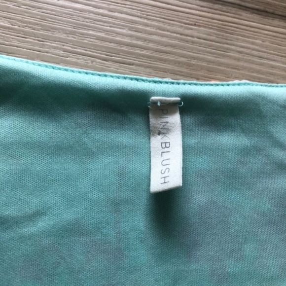 PinkBlush Teal Green Floral Maternity Dress - Picture 2 of 6